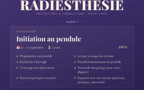 Week-ends Formations au Pendule